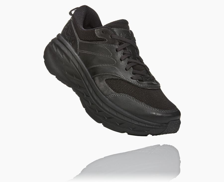 Hoka One One Running Shoes Mens Black - Bondi L - 36107QOMR